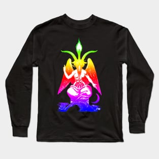 Rainbow Pride Baphomet Long Sleeve T-Shirt